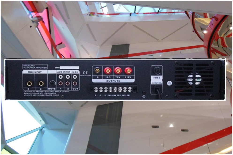 gilbord amp30 amplifier 220w πίσω πάνελ